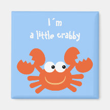 I´m en lite crabby rolig tecknadkrabbamagnet magneter