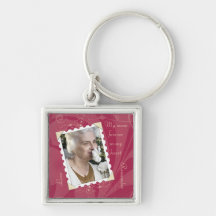 I minne av fotomallen Keychain Nyckel Ring
