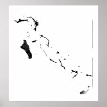 I naturlig storlek Bahamas flaggakarta