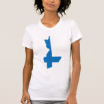 I naturlig storlek Finland flaggakarta T-shirt