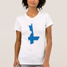 I naturlig storlek Finland flaggakarta T-shirt