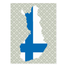 I naturlig storlek Finland flaggakarta Vykort