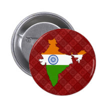 I naturlig storlek Indien flaggakarta Nål