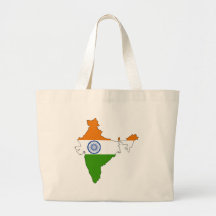 I naturlig storlek Indien flaggakarta Tote Bag