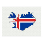 I naturlig storlek islandflaggakarta vykort