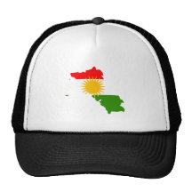 I naturlig storlek Kurdistanflaggakarta Keps