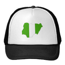I naturlig storlek Nigeria flaggakarta Trucker Kepsar