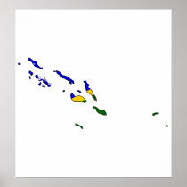 I naturlig storlek Solomon Island flaggakarta