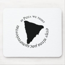 "I Pizza litar på vi" rolig grafisk design Musmatta