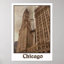 I stadens centrum Chicago affisch