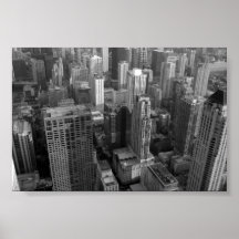 I stadens centrum Chicago Affisch