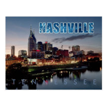 I stadens centrum Nashville horisont, Tennessee på Vykort