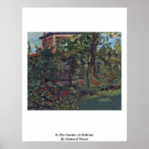 I trädgården på Bellevue av Edouard Manet Posters