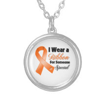 I Wear a Ribbon For Someone Special Skin Cancer Necklace