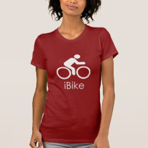 "iBike" damer som cyklar skjortan Tröjor