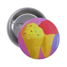 Ice Cream Pinback Button