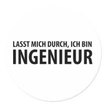 Ich binIngenieur symbol klistermärken