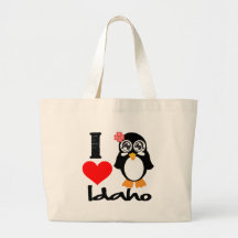 Idaho pingvin - jag älskar Idaho Tygkasse