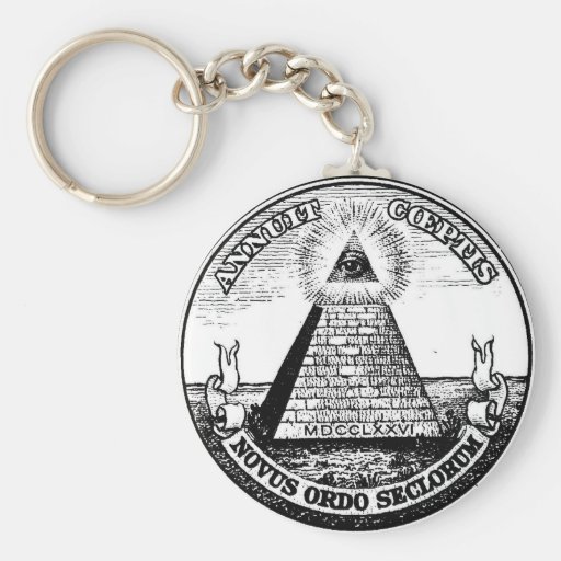 Ifrågasätta Illuminati som den nya världen beställ Nyckel Ring