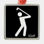 iGolf för Golfgolfspellogotyp i svartvitt Jul Dekorationer