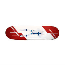 Iklädd flagga för Finland Manga flicka - finska Anpassad Skate Board