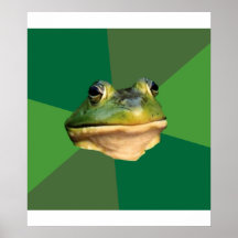 Illaluktande ungkarlgroda affisch