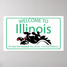 Illinois vägmärke affisch