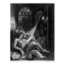 Illustration från 'Frankenstein Vykort