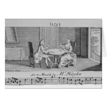 Illustration till notblad av Joseph Haydn Hälsnings Kort