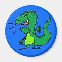 Ilsken Dinosaur Kylskåpsnagnet