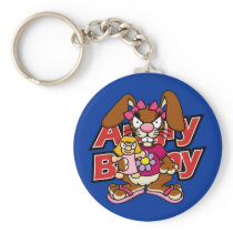 Ilsken kaninflicka Keychain