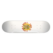 ilsken punk för skalleansiktearmé skateboard deck