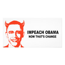 Impeach Obama - nu som är ändring Fotokort Mall