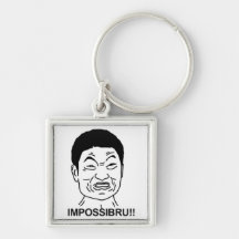 Impossibru!! Komiskt ansikte Nyckelring