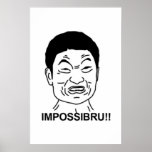 Impossibru!! Komiskt ansikte Print