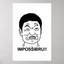 Impossibru!! Komiskt ansikte Print