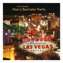 Inbjudan #2 för party för Las Vegas stilungkarl