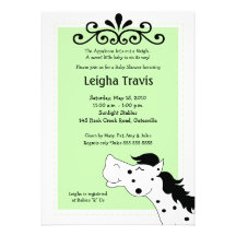 Inbjudan för baby shower 5x7 för Appaloosahäst neu