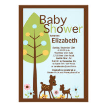 Inbjudan för baby shower för babyhjortpojke