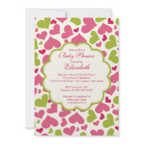 Inbjudan för baby shower för kärlekhjärtavår