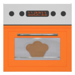 Inbjudan för babybullerecept (orange en)