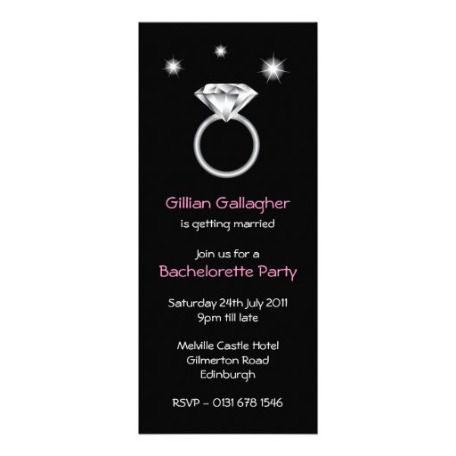 Inbjudan för Bling ringBachelorette party