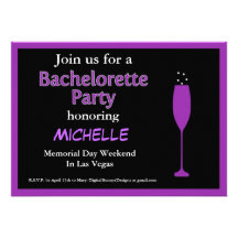 Inbjudan för champagneBachelorette party