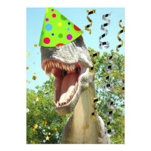 Inbjudan för DinosaurT-Rex födelsedag