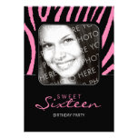 Inbjudan för foto för sweet sixteen för sebrarosas