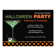 Inbjudan för Halloween coctail- och dräktparty