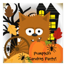 Inbjudan för höstWerewolfhalloween fest