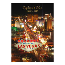 Inbjudan för Las Vegas remsabröllop