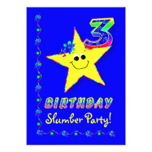 Inbjudan för party för slummer för födelsedag för 