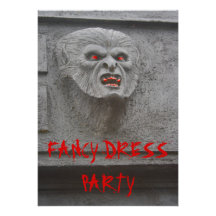 Inbjudan för party för Werewolffasatecken